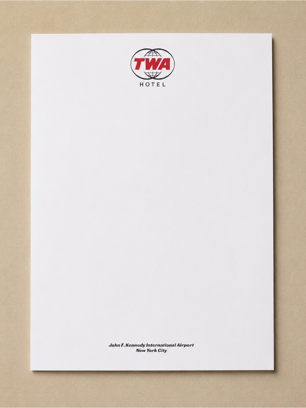 TWA hotel notepad